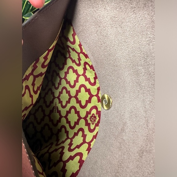 Oryany Daphne Tall Mixed Leather Tote Bag brown suede - Picture 8 of 16